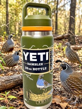Yeti Rambler 26oz  Bottle Upland Bird Olive King Crab Orange | New